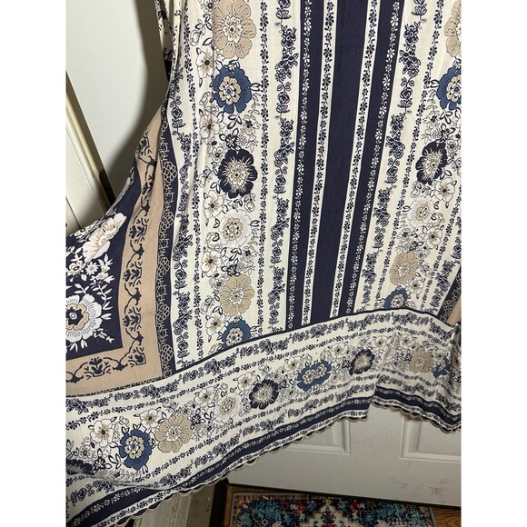 JOHNNY WAS Dolce Drape Bell Long Sleeve Embroidered Floral Boho Tunic - Picture 5 of 8